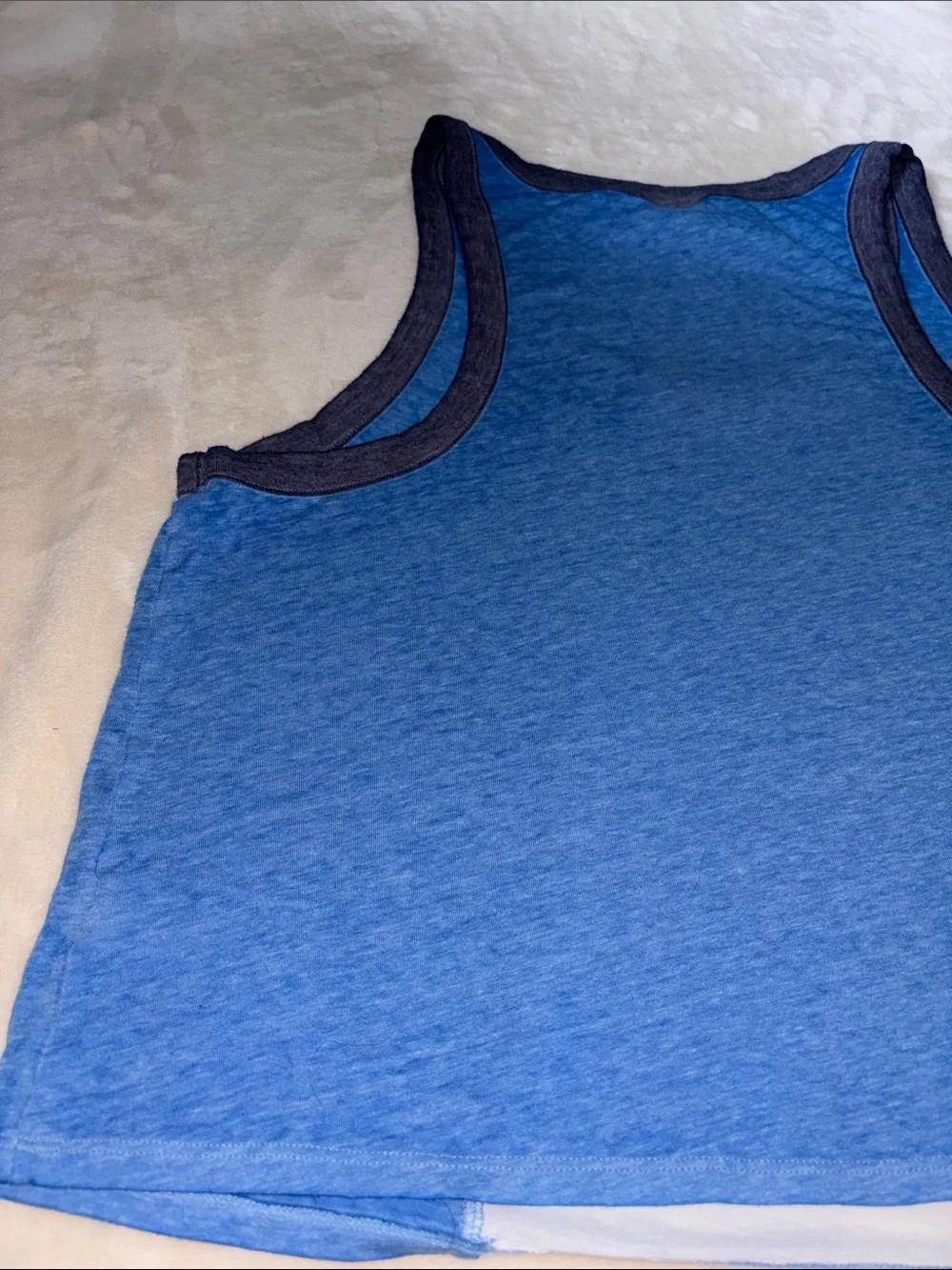 Mossimo Supply Co. Blue Colorblock Scoop Tank SZ L - Picture 7 of 7